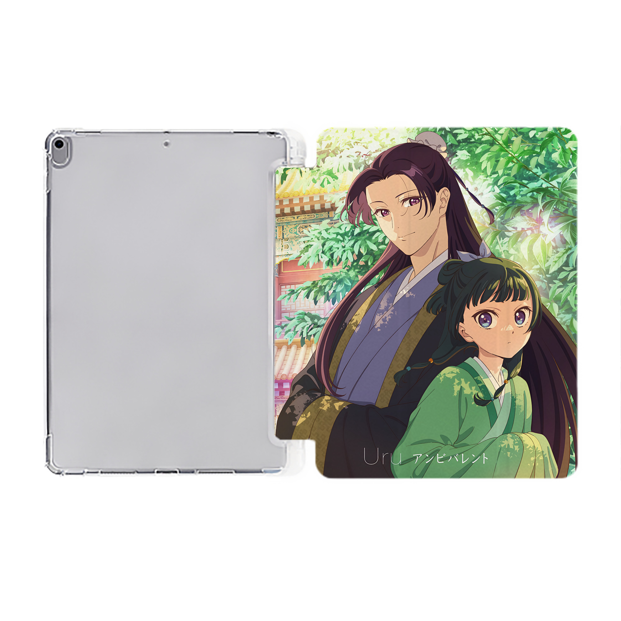 （画像用） 薬屋のひとりごと The Apothecary Diaries IPad ケース ペン収納付き 三つ折りスタンド PUレザー×シリコン 対応機種9.5/10.5/10.9インチ